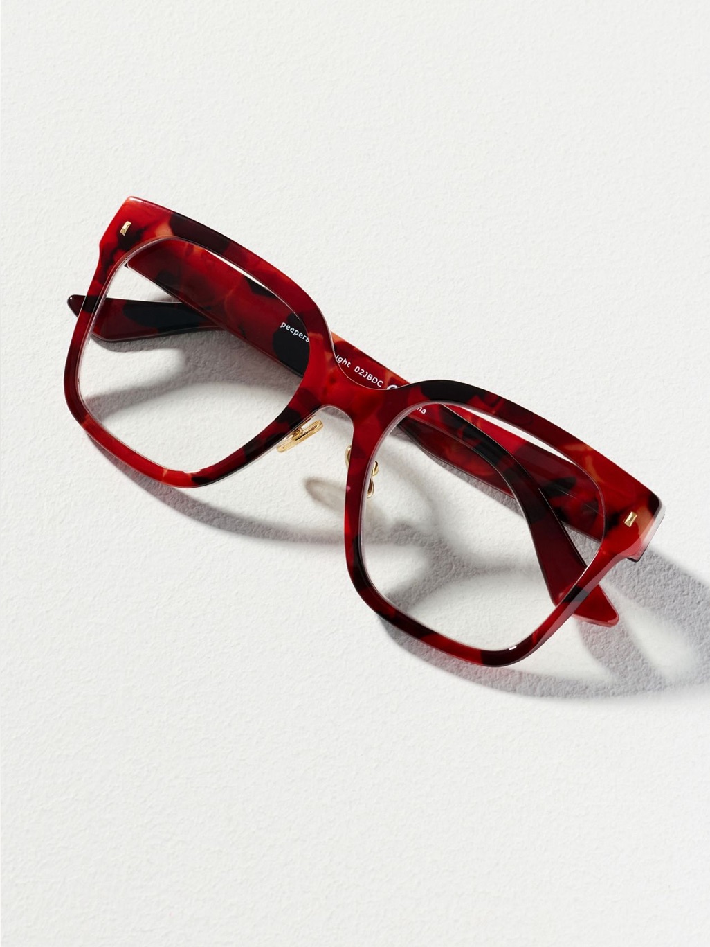 Anthropologie Peepers 1.50 Square Readers New Red Tortoise